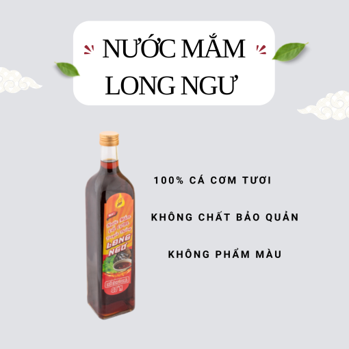 Nước mắm cá cơm Long Ngư 40 Đạm - Chai 250ml