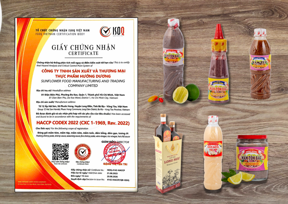 Ảnh: Sản phẩm Hướng Dương đạt chứng nhận ISO