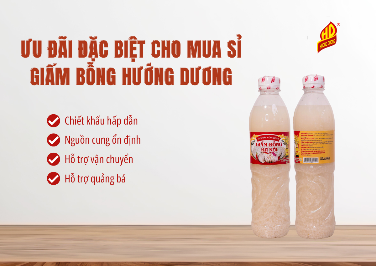 Mua giấm bỗng Sài Gòn ngon: Hướng Dương cung cấp sỉ & lẻ 5 Ưu đãi đặc biệt cho mua sỉ giấm bỗng Hướng Dương