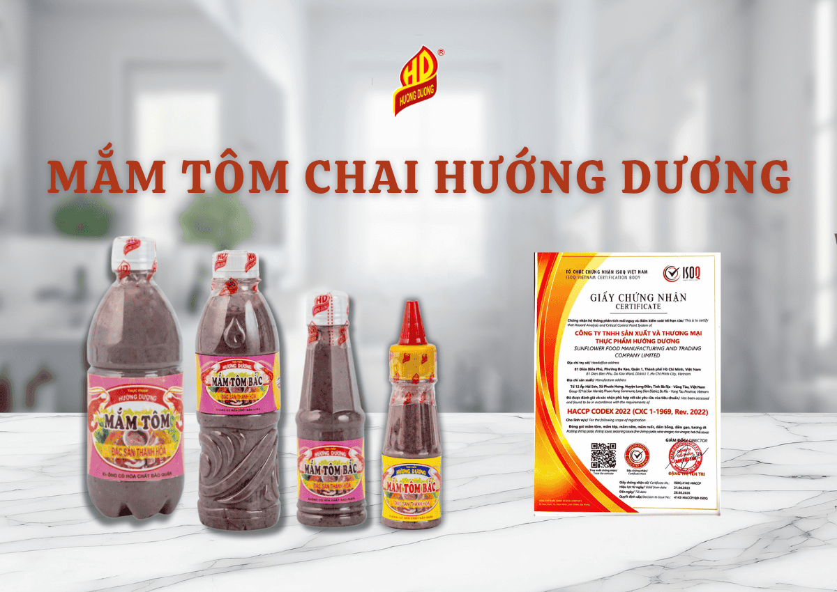 Mắm tôm chai tiện lợi Hướng Dương 2 Mắm tôm chai Hướng Dương