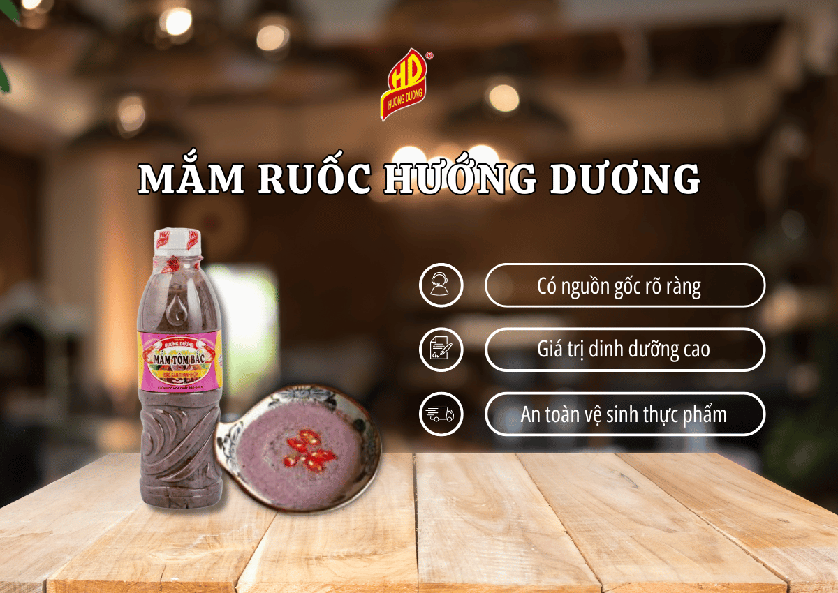 Mắm tôm chai tiện lợi Hướng Dương 3 Tiêu chí lựa chọn mắm tôm chai