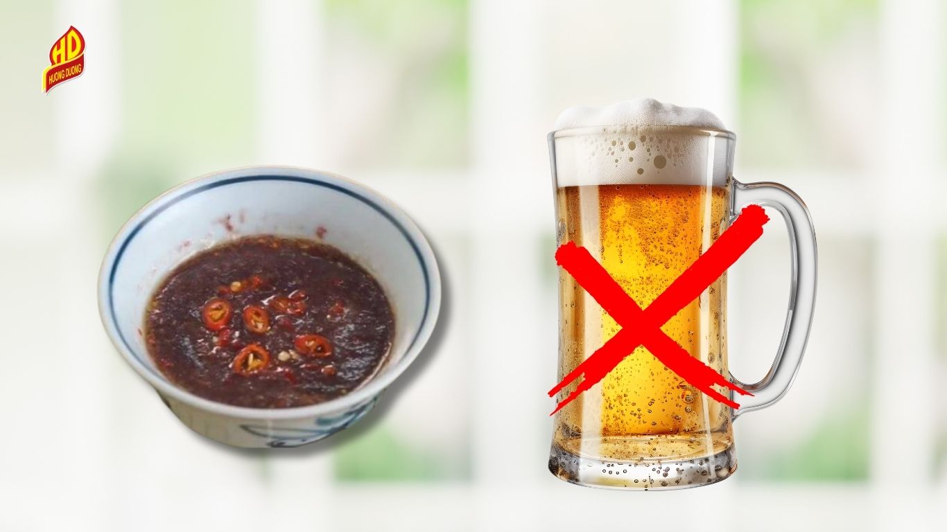 Không ăn mắm tôm khi uống bia Không ăn mắm tôm khi uống bia