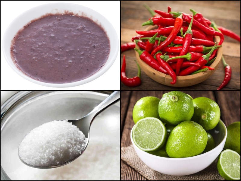 Nguyên liệu cần chuẩn bị cho cách pha mắm tôm Nguyên liệu cần chuẩn bị cho cách pha mắm tôm