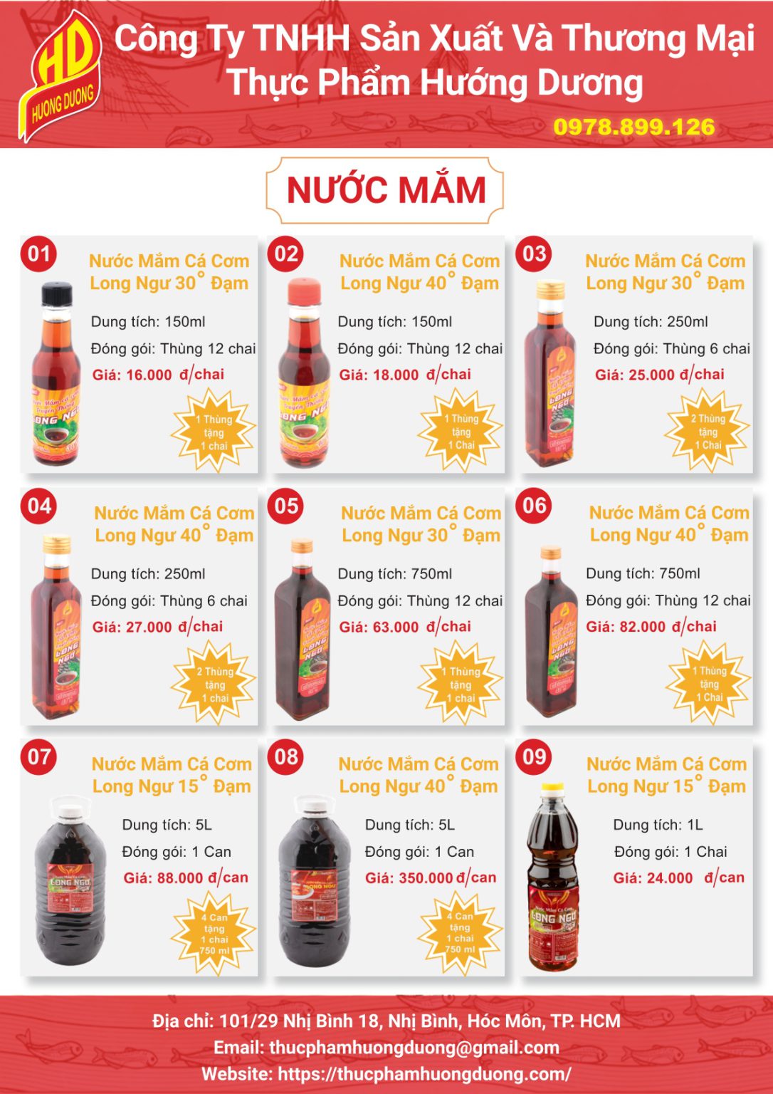 Địa chỉ cung cấp nước mắm nhỉ uy tín - Hướng Dương 6 nước mắm nhỉ