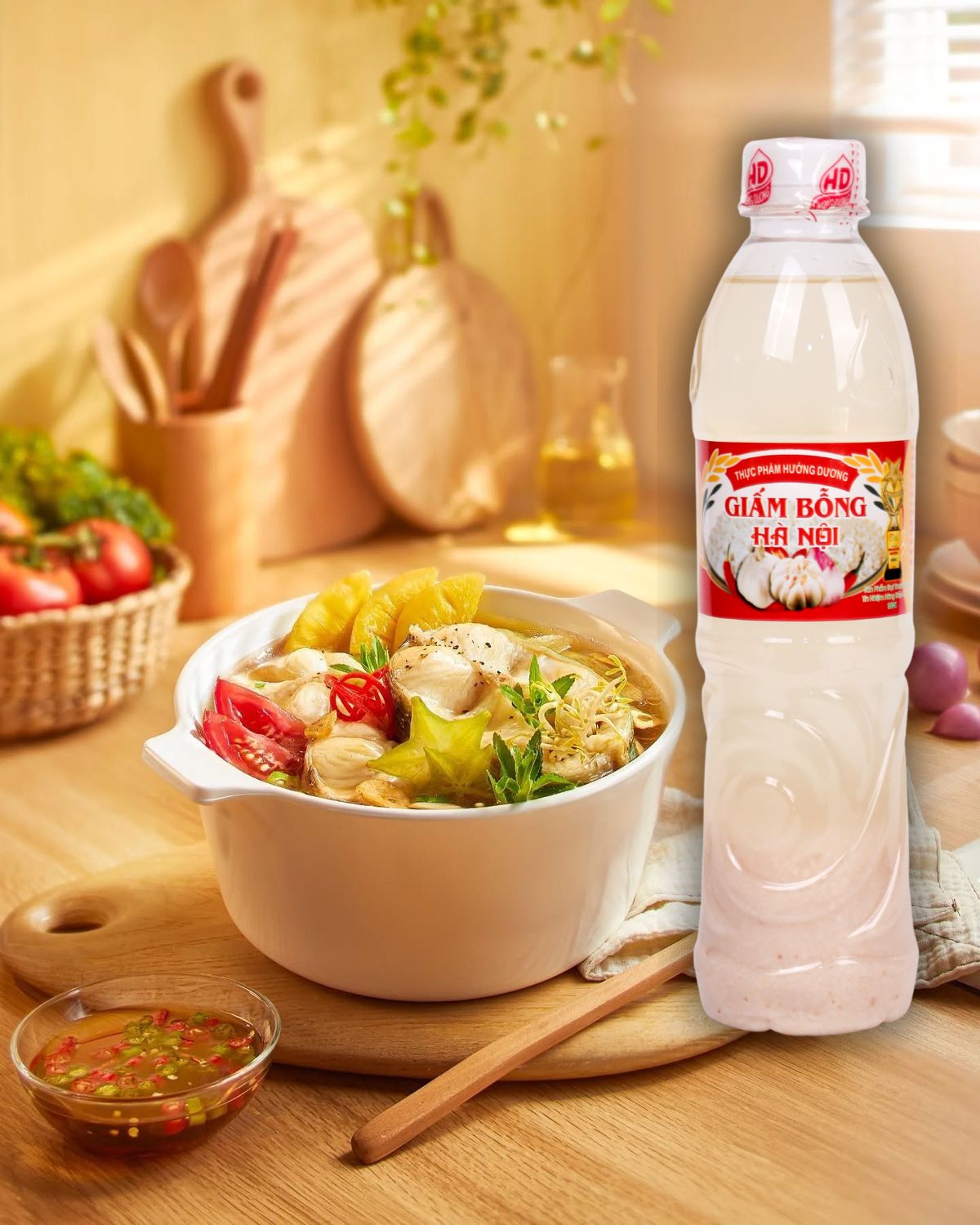 Giấm Bỗng gia vị không thể thiếu trong món canh chua